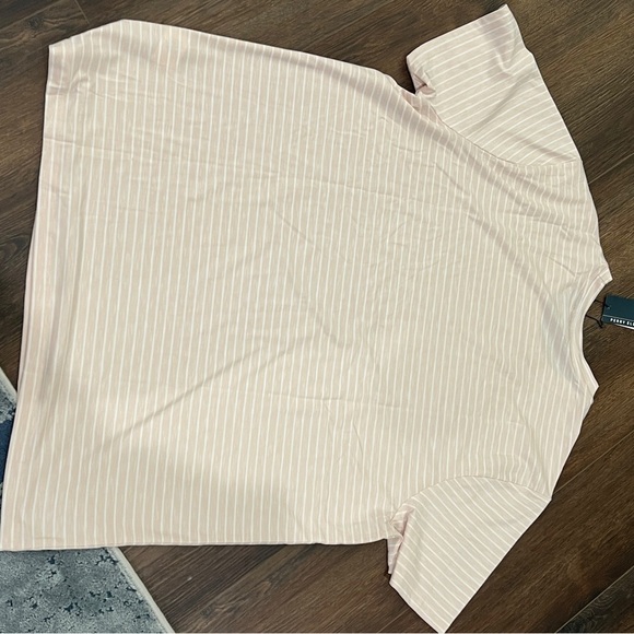 Perry Ellis Men's 2XL Short Sleeve Crewneck Striped T-shirt Sepia Rose - Picture 5 of 8